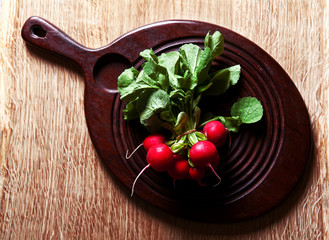 radish on the kitchen table