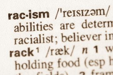 Dictionary definition of word racism