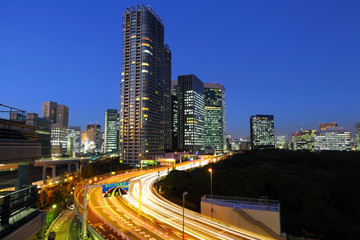 Fototapeta na wymiar Japan cityscape at night
