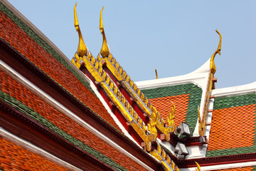 Fototapeta na wymiar Roof tile in temple