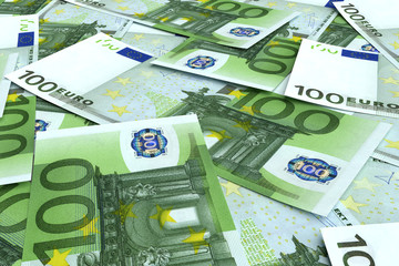 Money background from many Euro
