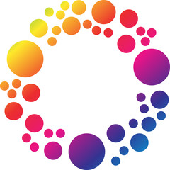 Circle colourfull background.Vector spectrum bright drop circle