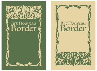 Art Nouveau Floral Border