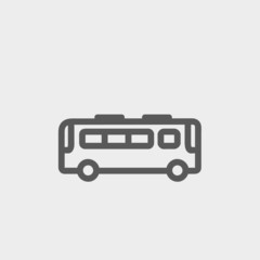 Bus thin line icon