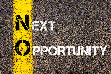 Business Acronym NO as NEXT OPPORTUNITY