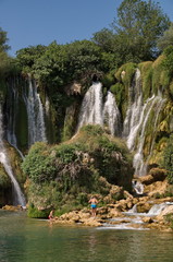 Fototapeta na wymiar Kravice waterfalls in Bosnia Herzegovina