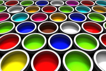 Paint cans color palette