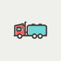 Tanker truck thin line icon