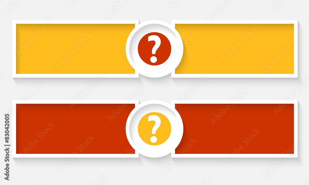 Aufkleber abstract text frames for your text and question mark