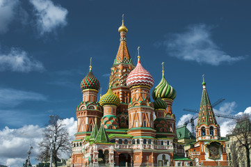 Fototapeta na wymiar St. Basil's Cathedral at Red Square in Moscow