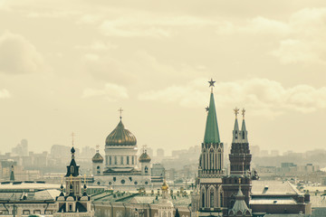 Fototapeta na wymiar View of the Moscow city