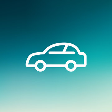 Car thin line icon