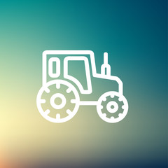 Offroad car thin line icon