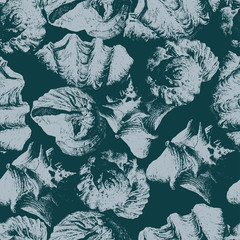 Seamless pattern with different shells