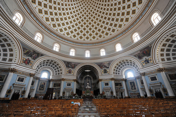 Mosta Dome interior, Malta, Europe