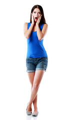 Fototapeta premium scared woman