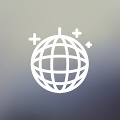 Disco ball thin line icon
