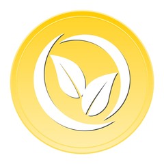 Agriculture gold button