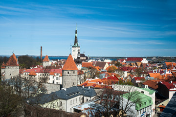 Fototapeta na wymiar Tallinn, Estonia old city view.