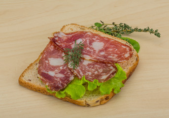 Salami sandwich