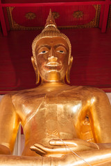 The golden Buddha statue in Thai temple, Ayutthaya Province Thai © Lukasz Janyst