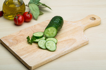 Sliced cucumber