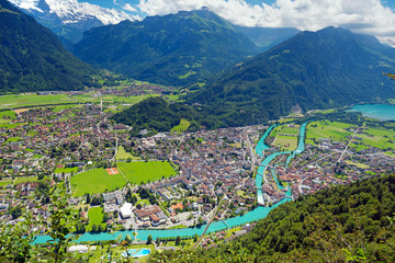 Interlaken, Schweiz - obrazy, fototapety, plakaty