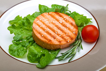 Salmon burger cutlet