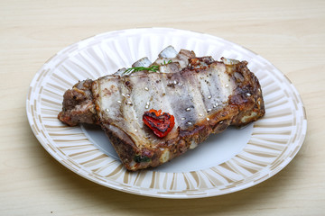 Roasted pork ribs