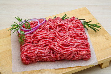 Raw beef minced meat