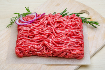 Raw beef minced meat