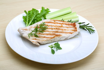 Grilled turkey steak