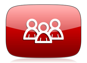 forum red glossy web icon