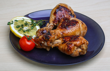 Roasted chicken legs