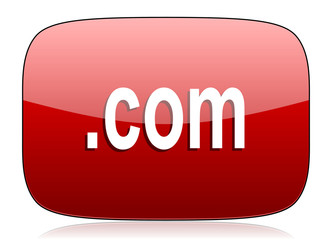 com red glossy web icon