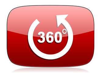 panorama red glossy web icon