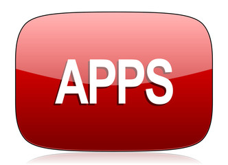 apps red glossy web icon