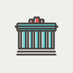 National Library thin line icon