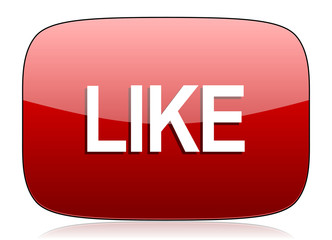 like red glossy web icon
