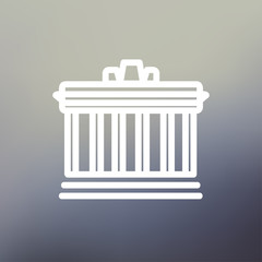 National Library thin line icon