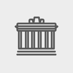 National Library thin line icon