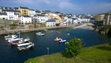 Fototapeta na wymiar View of seaport of Tapia de Casariego in Asturias, Spain
