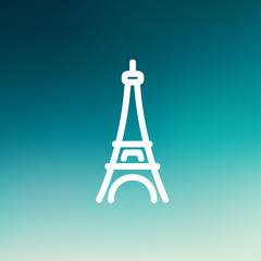 Paris Tower thin line icon