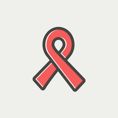 Unity ribbon thin line icon