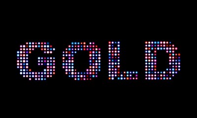 Gold led text