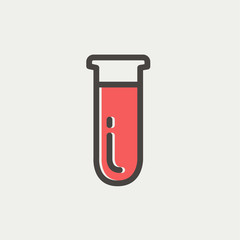 Test tube thin line icon