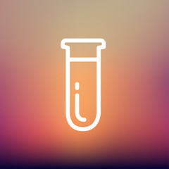 Test tube thin line icon