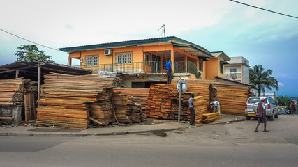 Fototapeta premium lumber yard