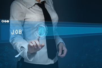 technology, searching system and internet concept - businesswoma