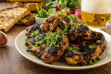 Grilled teriyaki chicken wings